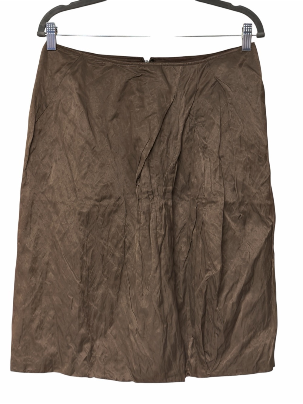Lafayette 148 New York Taupe A-Line Textured Skirt Sz 10